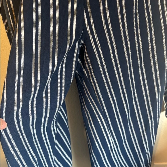 Caution To The Wind Blue and White Striped Blouse - Picture 5 of 8